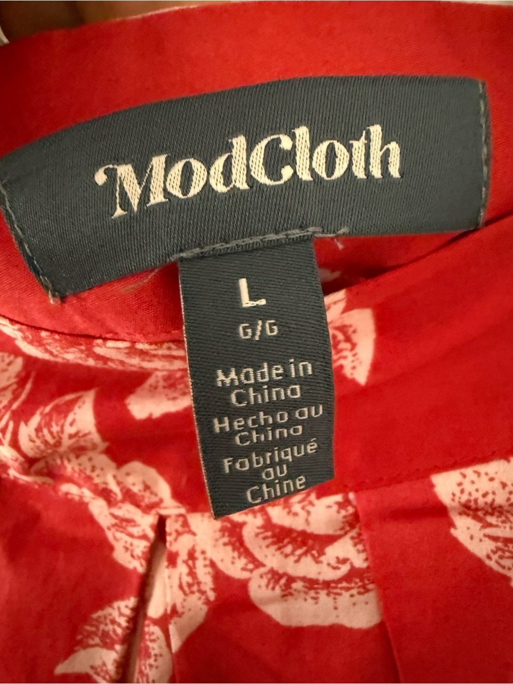 Like New Modcloth 100% Cotton Red &White Rose Print Pull-On Retro Style Skirt - Picture 2 of 8